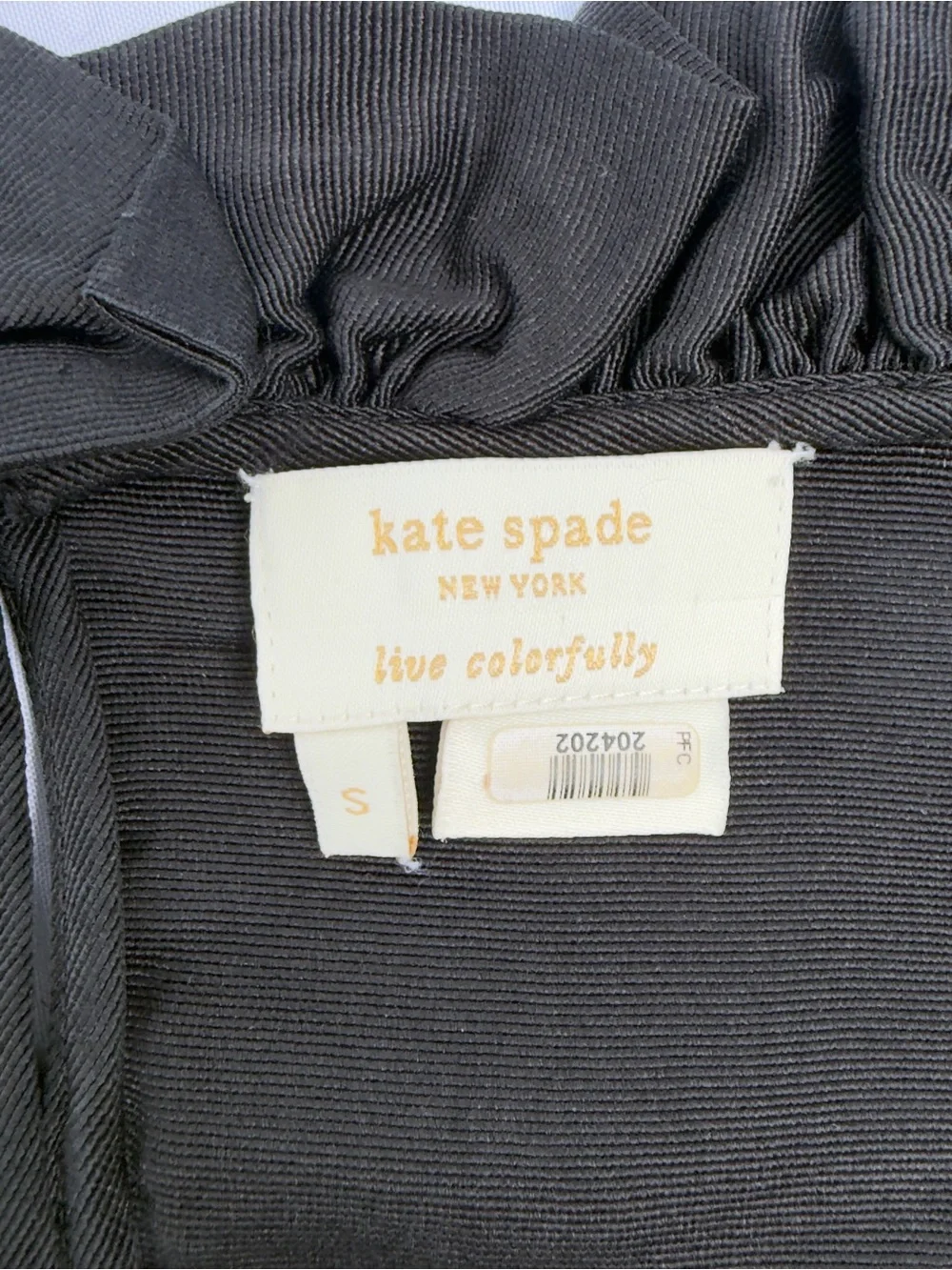 kate spade Black Ruffle Scoop Neck Sleeveless Camisole